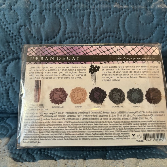 NEW Urban Decay Purple Zipcase 6 Eyeshadows & Travel-size Lip Gloss - Picture 3 of 4